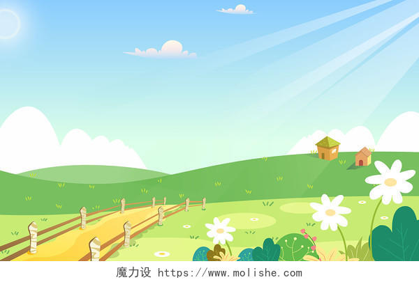 蓝天白云青草花朵旅行 郊游 室外 天气晴朗jpg素材花草背景